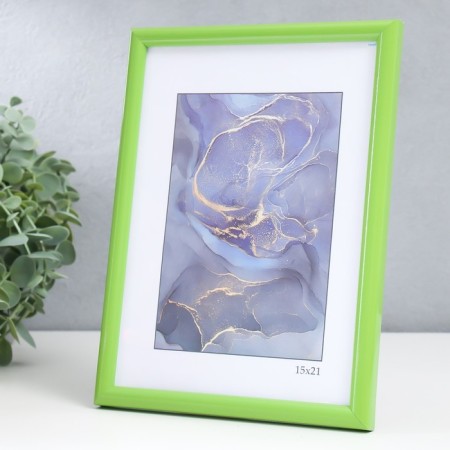 Photo frame plastic "Rainbow" 15x21 cm, light green-2