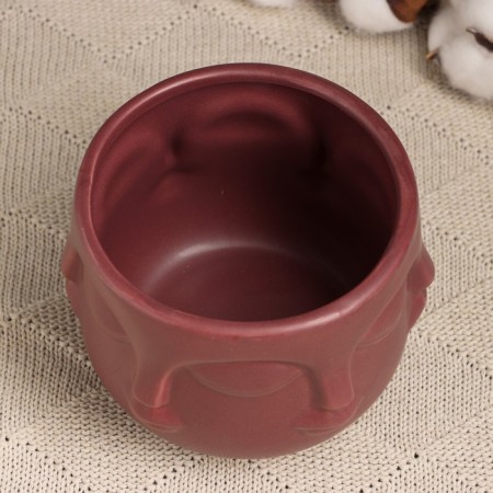 Kashpo "Many -sided" Bordeaux, 12x12x9cm-2