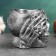 Figure pot "Skull" 9x9x8cm, silver