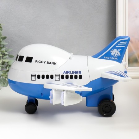 Piggy bank Plastic "Airplane" Code lock, sound AA 31x33.5x19 cm-1