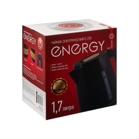 Electric kettle Energy E-235, plastic, 1.7 l, 2200 watts, black-9