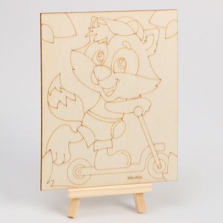 Board for drawing and burning "Raccoon" 0.5 × 14.8 × 17.6 cm-1
