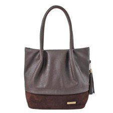 Bag bag claim. Kozh, lightning department, brown color 30x13x32cm