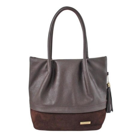 Bag bag claim. Kozh, lightning department, brown color 30x13x32cm