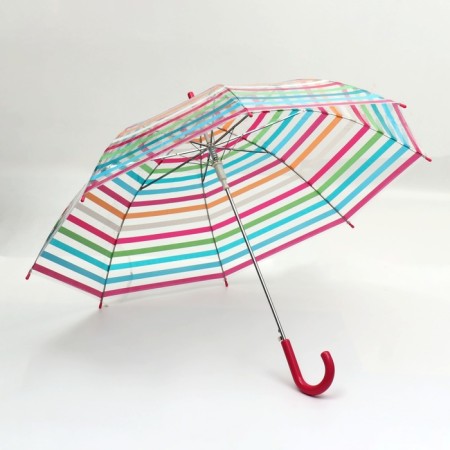 Umbrella - a semiautomatic “strip” cane, 8 spokes, r = 47 cm, multi -colored-2