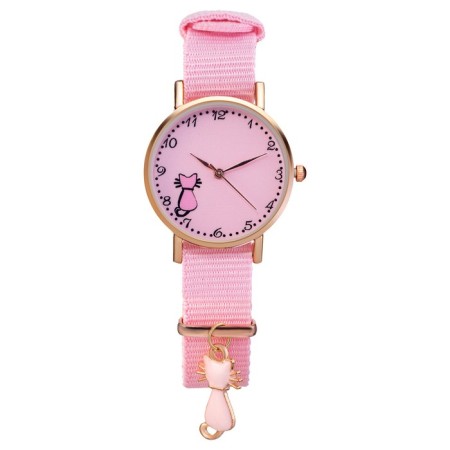 Women's watch "kitten", pink-2
