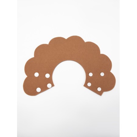 Veterinary collar made of felt "chamomile", size l, brown-3