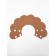 Veterinary collar made of felt "chamomile", size l, brown