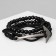 Male “nomad” bracelet, black color with black silver, d = 7.5 cm