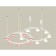 Suspended lamp with composite crystal Ambrella Light, XR92081310, GX53 LED 12 W, white sand, transparent, pink