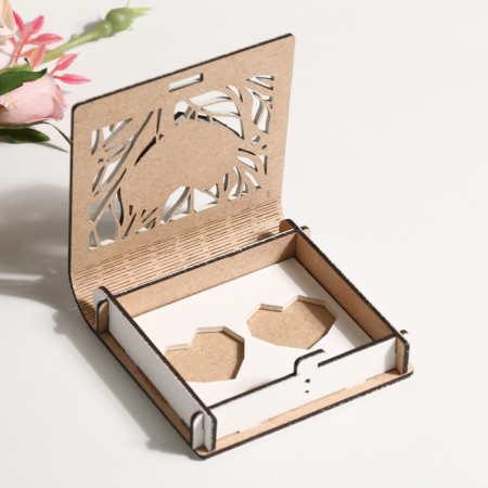 Casket for rings "Stylish", 10 x 9.5 x 2cm, MDF-2
