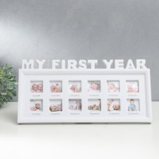 Photo frame plastic in 12 photos 4x4 cm 