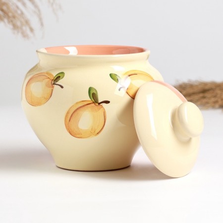 A baking pot "Russian" 0.85l / 14x14cm, peach kiss-1