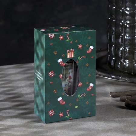 LED figure "Santa Claus with gifts" 7.5 × 14 × 4.2 cm, plastic, batteries AG13x3, glow warm white-3