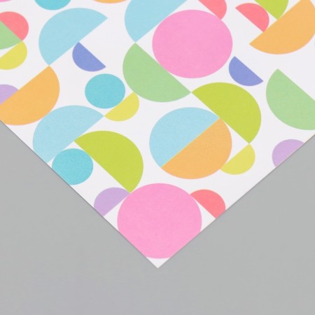Scrapbooking paper bilateral "snake and bright circles" density 180 grams set 10 pcs 15.5x17 cm-4