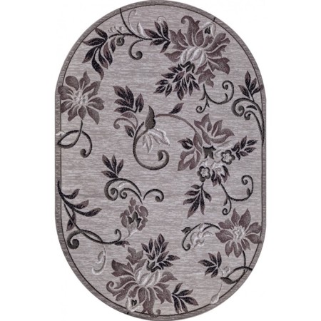 Oval Merinos Silver carpet, size 250x400 cm, Gray color