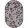 Oval Merinos Silver carpet, size 250x400 cm, Gray color