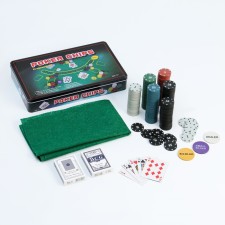 Poker, set for the game (maps 2 decks, chips 300 pcs.), With a face value, 60 x 90 cm