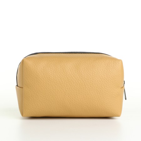 Lightning cosmetic bag, mustard color-1