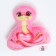 New Year's Magnet Soft "snake", pink