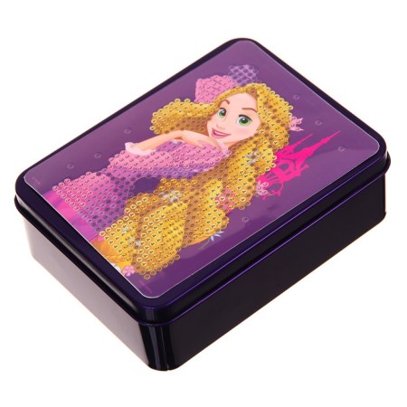 Diamond mosaic on a box, 12x9x4 cm, princesses-1