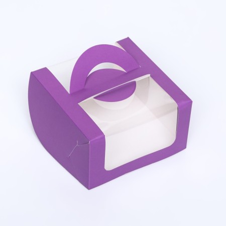 Bearbox under the bento-port with a window, lilac, 14 x 14 x 8 cm-1
