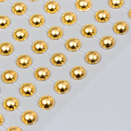 Sticker of rhinestones plastic "Pearls" d = 8 mm 24x10 cm-2