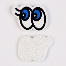 Eyes, set of 50 pcs., Size 1 pc. - 2 × 1.6 cm, blue color
