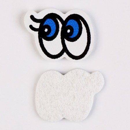 Eyes, set of 50 pcs., Size 1 pc. - 2 × 1.6 cm, blue color