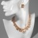 Set 4 objects: earrings, necklaces, bracelet, “evening” ring volume, yellow in gold