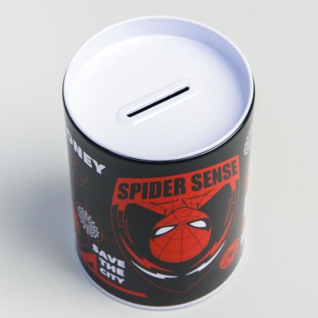 Metal piggy bank, 6.5 cm x 6.5 cm x 12 cm "Super-Men", Spider-Man-4