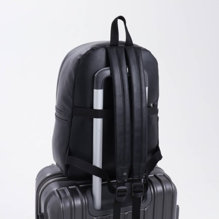 Youth backpack with a zipper, 4 pockets, black color-6