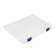 A4 document folder, with blue latches, 230 x 305 x 23 mm, transparent case
