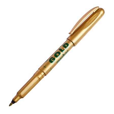 Permanent marker 2.5 mm centropen 2670, thin, 1 mm line, gold color-1