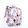 School backpack from textiles on a zipper, 3 pockets, pencil case, color colorful color