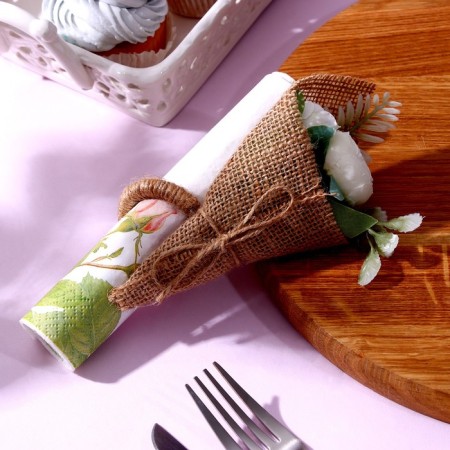 Set for decoration: Topper "Happy Birthday" 1 pc, a ring for napkins 1 pc, mix-4