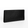 Male purse without fastener, department for bills, for maps, for coins, black color