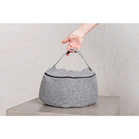 Bolster Round, 33x16 cm, gray color-3