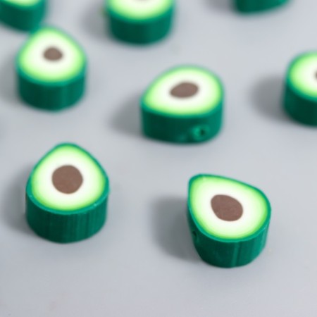Beads for PVC "Half Avocado" set of 20 pcs 1x1x1 cm