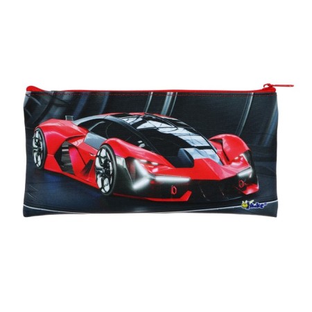 Penal soft, 1 compartment, 120 x 220 mm, flat, PMP 17-20, Red Car, 70418-1