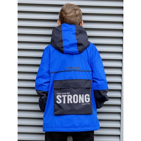 Vetrovka for a boy, height 134 cm, color blue electrician-1