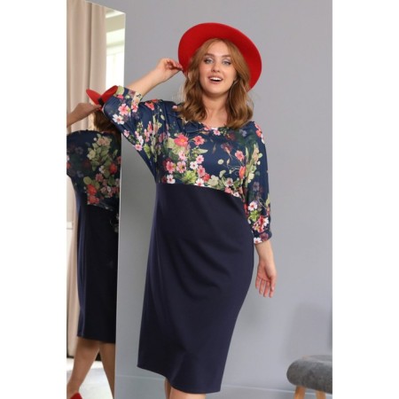 Women's dress, size 54, blue color-4