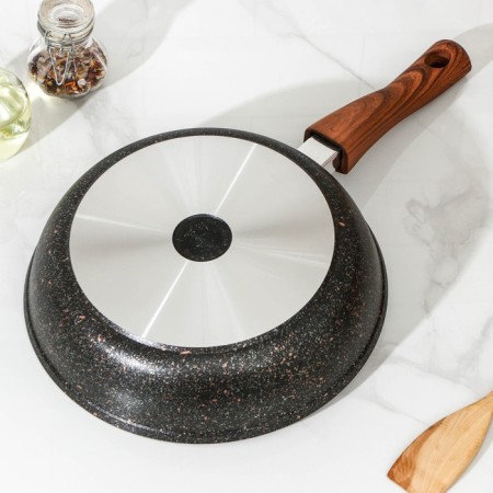 Granit Ultra pan, d = 26 cm, glass cover, removable handle, anti -stick coating-2