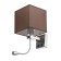 Bra 2236/1br E27 40W brown chrome 17x21x45 cm