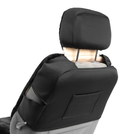 Autoshekhli universal SkyWay Arctic, artificial fur, set 2 objects, black S03001075-2