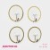 Hooks self -adhesive delaw Gold, 4 pcs, 6 × 6 × 2 cm, transparent