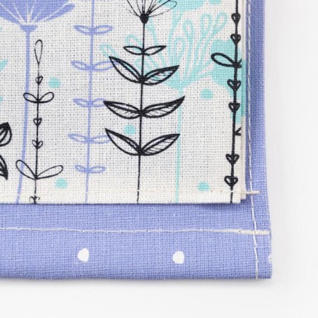 Pocket textile Ethel "forget -me -nots" 2 departments, 41x20 cm-5