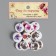 A set of buttons of decorative wood "Elephants" set 15 pcs mix 2.5x2.5 cm