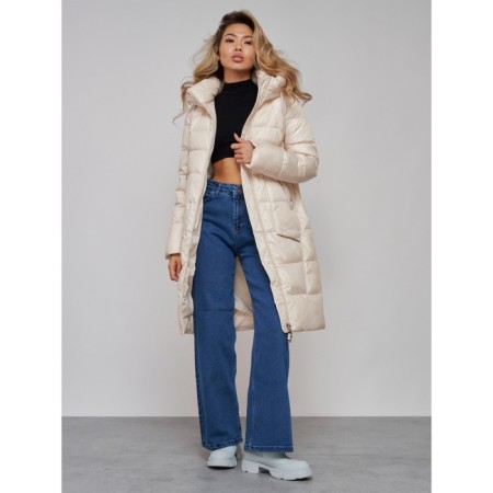 Coat insulated winter female, size 48, color light-beige-19