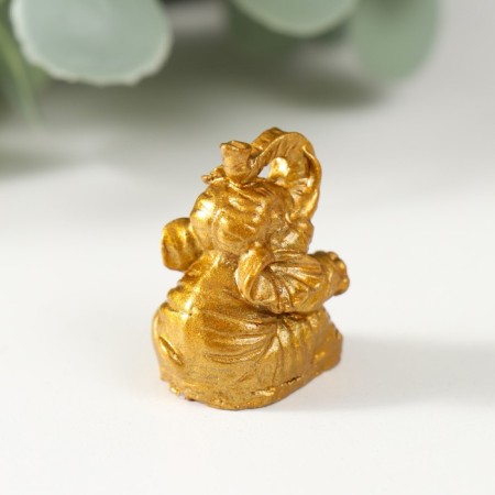 NECE Polystone "Elephants" gold set 6 pieces 3x2.4x1.8 cm-4